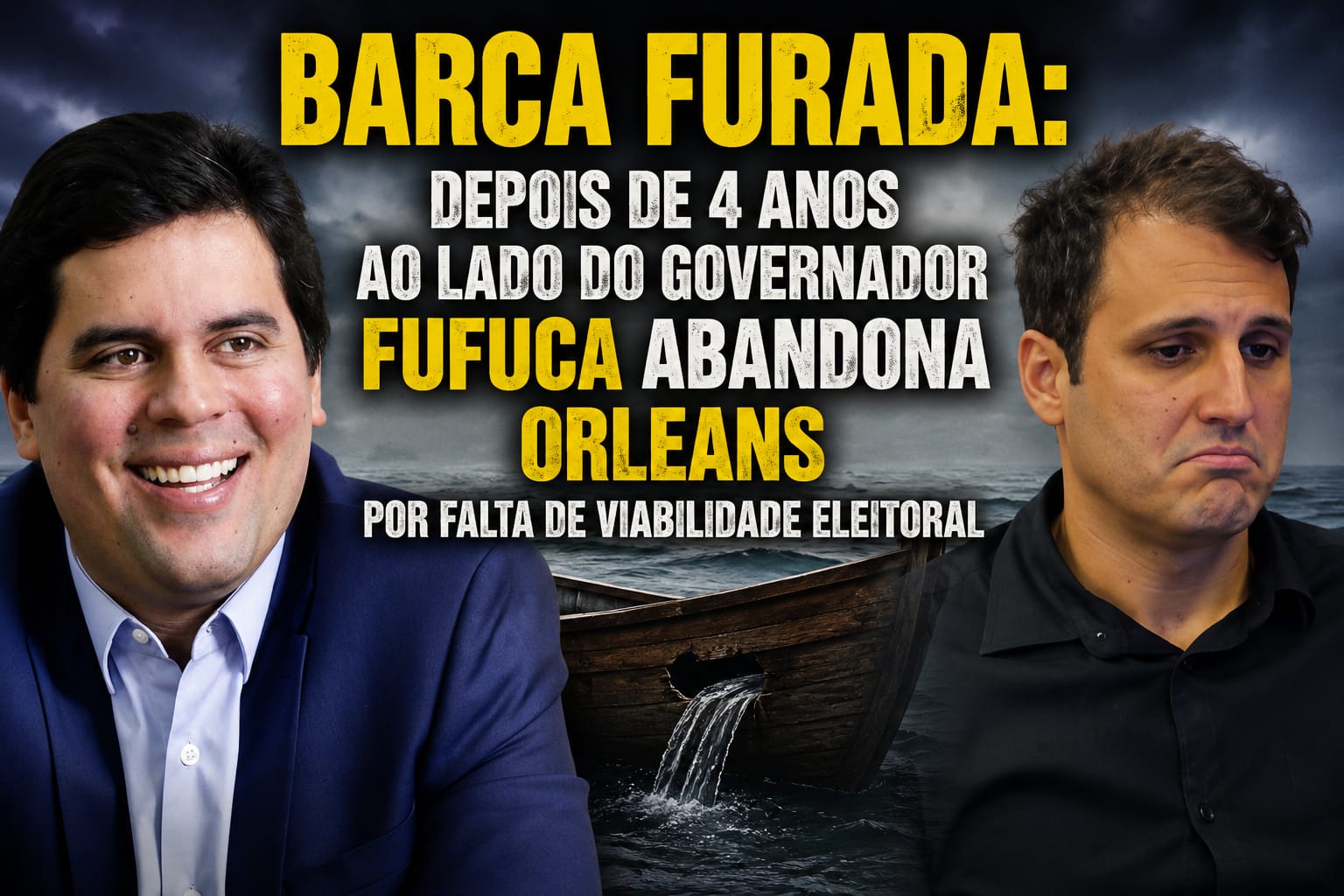 Barca furada: depois de 4 anos ao lado do governador Fufuca abandona Orleans por falta de viabilidade eleitoral