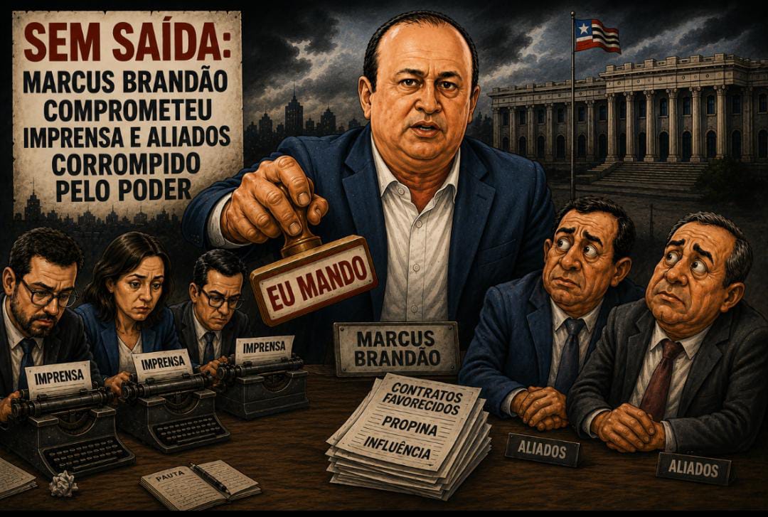 Sem saída: Marcus Brandão comprometeu imprensa e aliados corrompido pelo poder