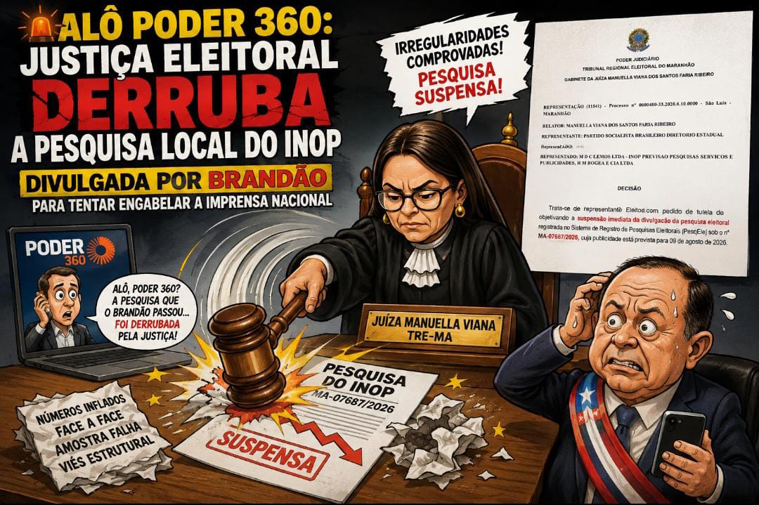 Alô poder 360: justiça eleitoral derruba a pesquisa local do INOP divulgada por Brandão para tentar engabelar a imprensa nacional