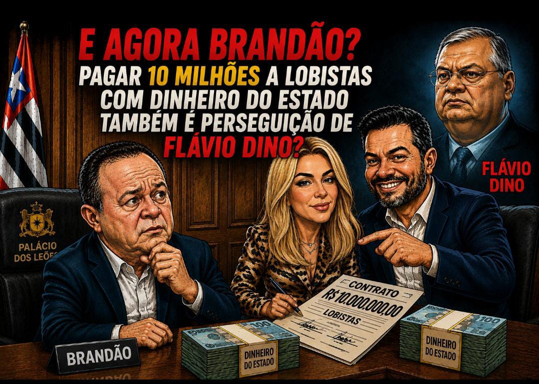 E agora Brandão? Pagar 10 milhões a lobistas com dinheiro do Estado também é perseguição de Flávio Dino?