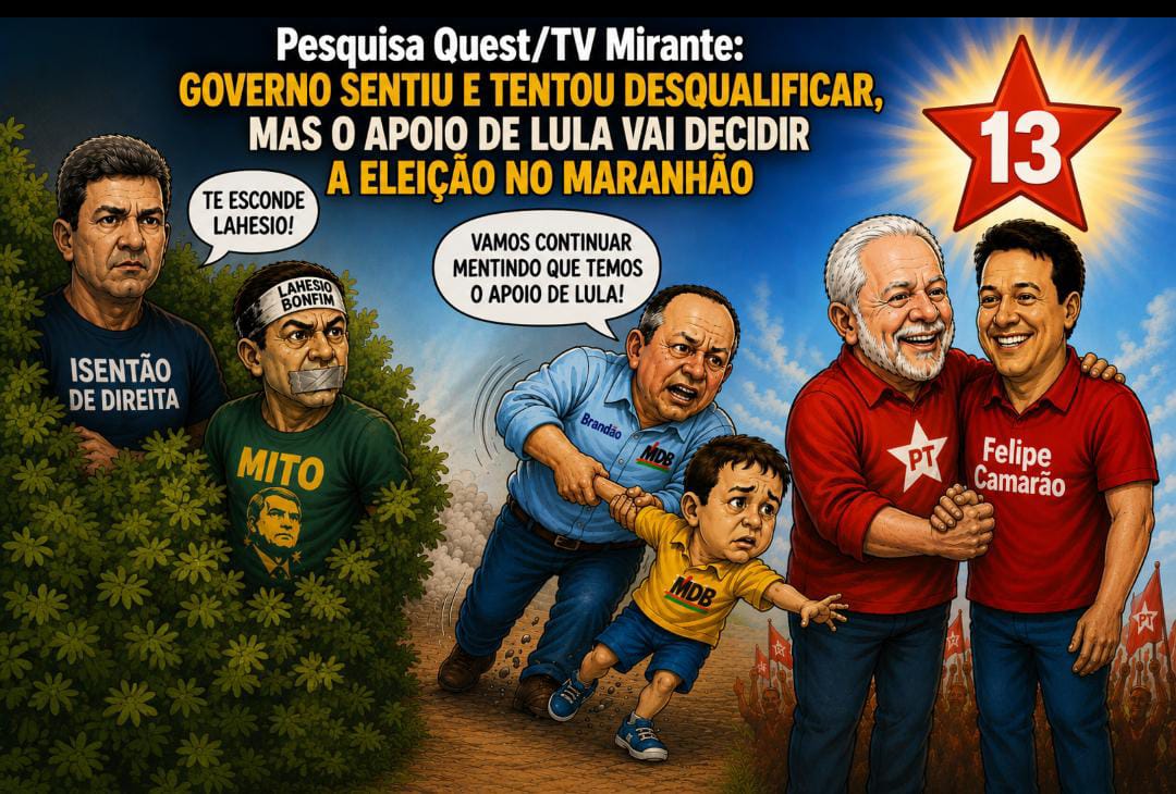 Pesquisa Quest/TV Mirante: governo sentiu e tentou desqualificar, mas o apoio de Lula vai decidir a eleição no Maranhão