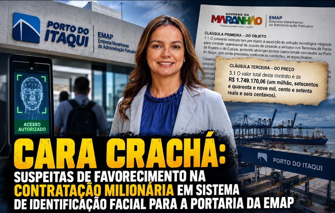 Cara crachá: suspeitas de favorecimento na contratação milionária em sistema de identificação facial para a portaria da EMAP