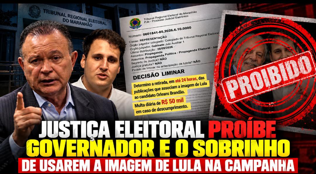 Justiça eleitoral proíbe governador e o sobrinho de usarem a imagem de Lula na campanha