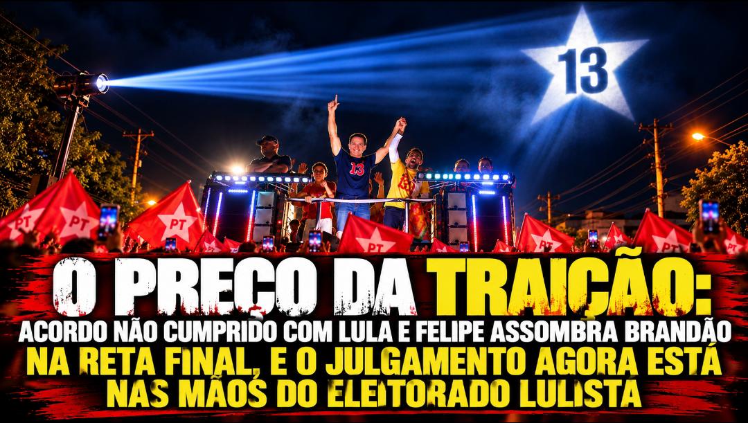 O preço da traição: acordo não cumprido com Lula e Felipe assombra Brandão na reta final, e o julgamento agora está nas mãos do eleitorado lulista